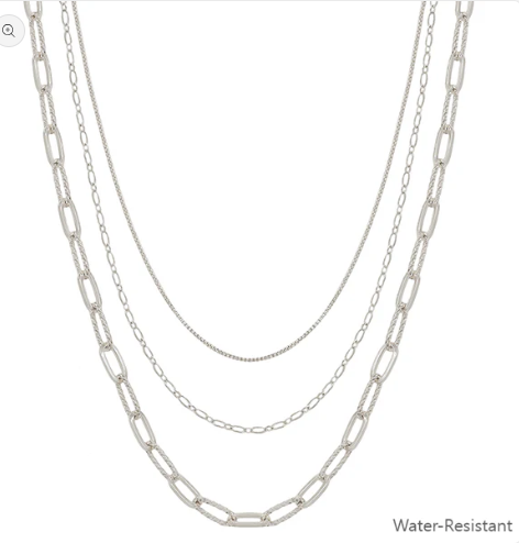 Triple Layered Clip Chain Necklace