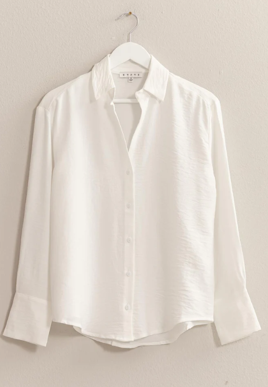 Woven Long Sleeve Button-Up Shirt