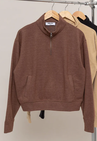 Knit Quarter Zip Sweatshirt