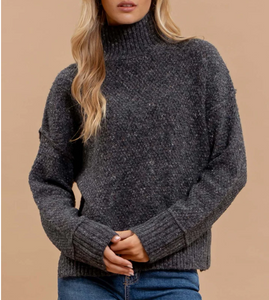 Wool Blend Turtleneck Sweater