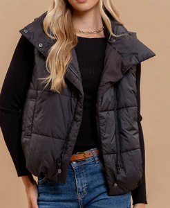 High Neck Puffer Vest