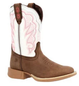 Kids Durango White Western Boot