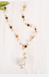 Arabella Goldtone Faux Pearl Beaded Necklace