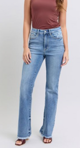 Judy Blue High Waist Bootcut w/Fray Hem Jeans