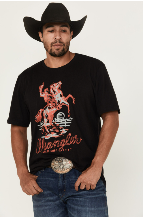 Mens Wrangler Bronc Riding Tee