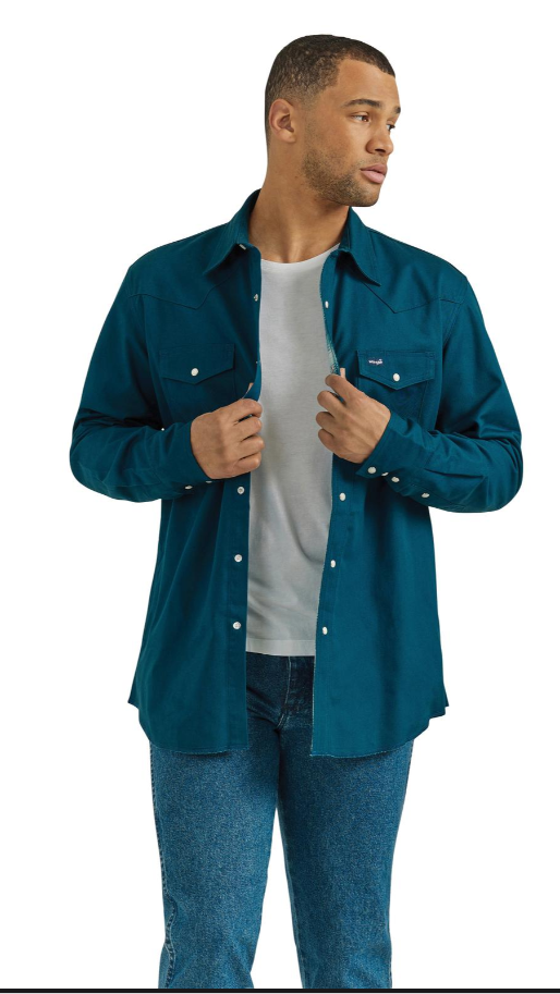 Mens Wrangler Flannel Lined Workshirt