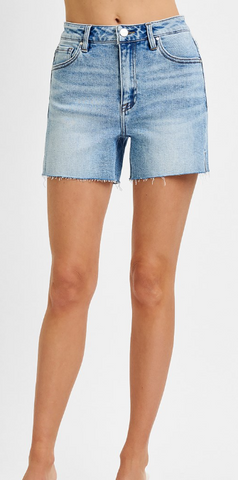 Risen Highrise Raw Cut Hem Side Slit Shorts