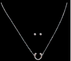 Silver Strike Necklace/Earring Set