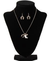 Silver Strike Necklace/Earring Set
