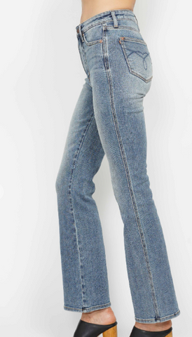 Judy Blue High Waist Tummy Control Embroidered Pocket Bootcut Jeans