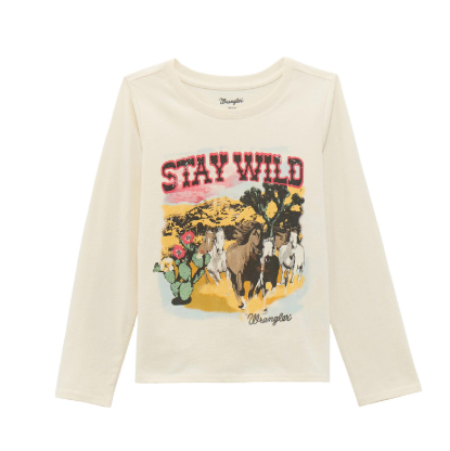 Girl's Wrangler Stay Wild Western Top