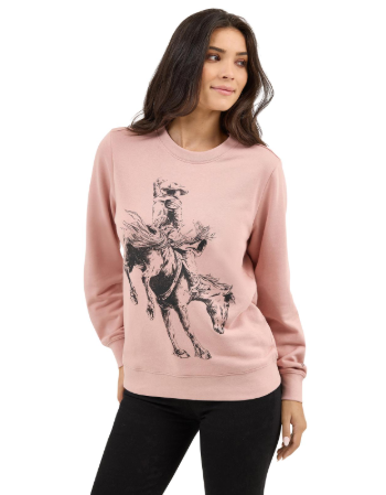 Ladies Wrangler Retro Bronc Crew Sweatshirt