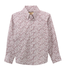 Wrangler Boy's Burgandy Long Sleeve Shirt