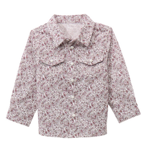 Wrangler Baby Boy Burgandy Long Sleeve Shirt