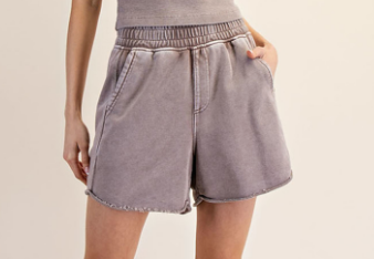 Mineral Washed Lounge Shorts