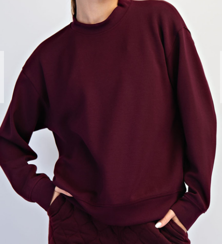 Rae Mode Mock Neck Crew