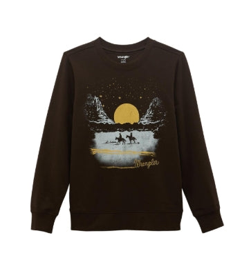 Ladies Wrangler Retro Brown Desert Crew