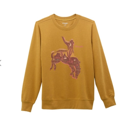 Ladies Wrangler Retro Crew Spruce Yellow