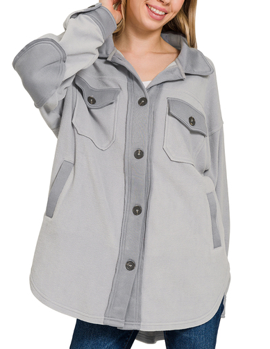 Fleece Solids Shacket