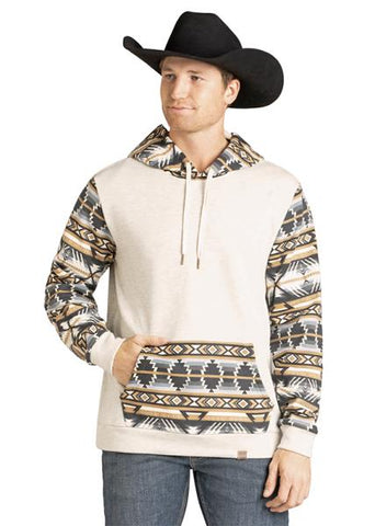 R&R Navy/Ash Aztec Printed Hoodie