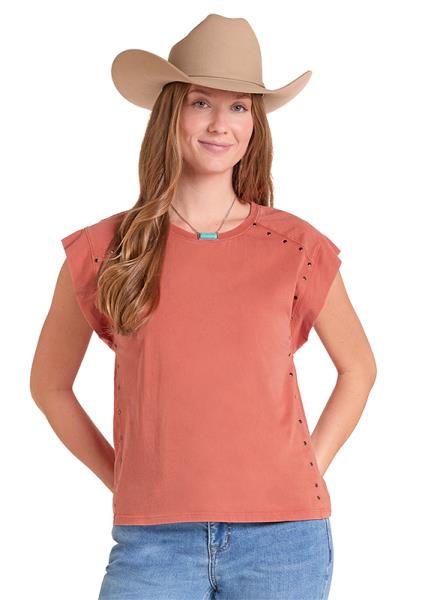 Ladies Panhandle Slim Studded Tee