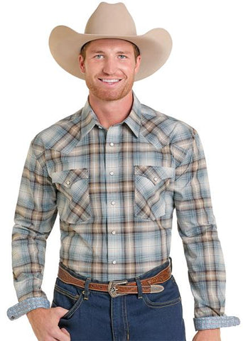 Panhandle Slim Men's Plaid Long Sleeve Snap Shirt