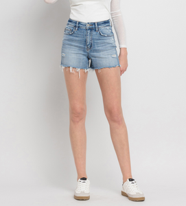 Lovervet High Rise A Line Denim Shorts