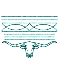 Boot Stitch Longhorn Print