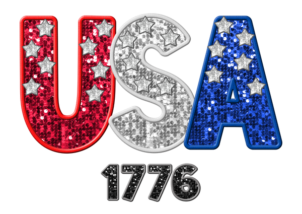 Glitter USA Print