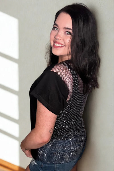 Rhinestone Back Top