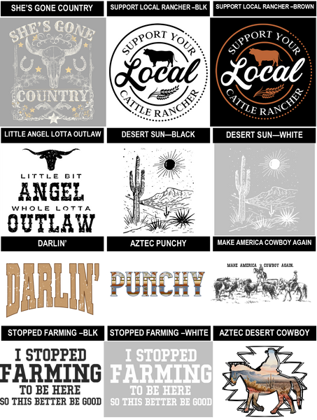 Create-Your-Own Western Long Sleeve Tee