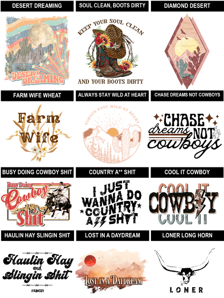 Create-Your-Own Western Long Sleeve Tee