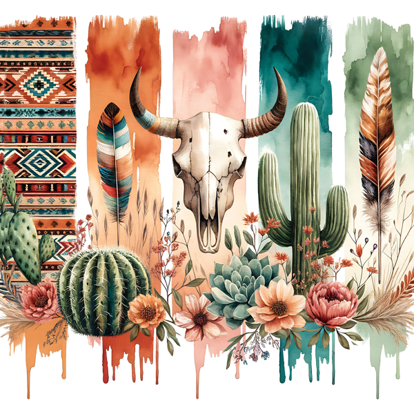 Desert Boho Brush Strokes Print