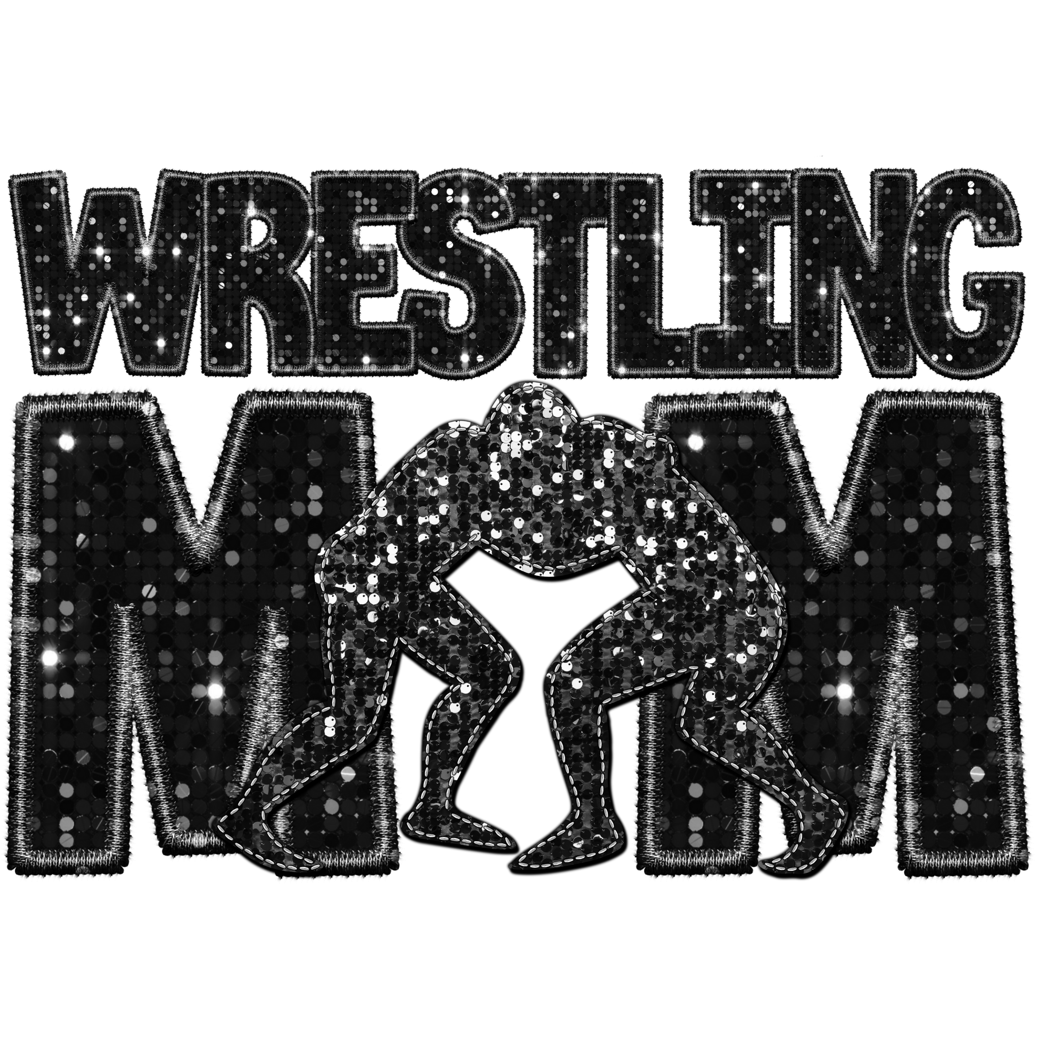 Sequin Wrestling Mom Print