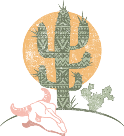 Aztec Cactus Print