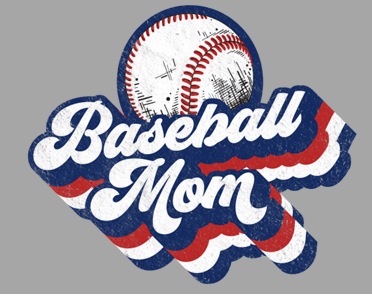 Baseball Mom Blue/Red Print