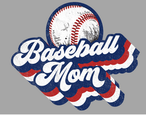 Baseball Mom Blue/Red Print