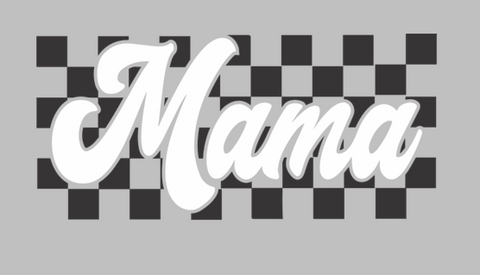 Checkered Grandma/Mama T-Shirt Print