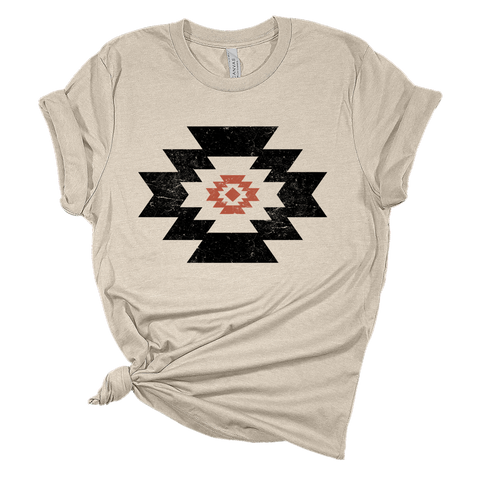 Black/Orange Aztec Tee