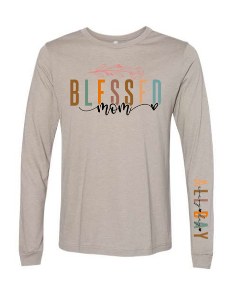 Blessed Mom/Grandma Flower Print