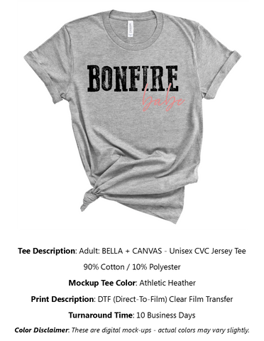 Bonfire Babe T-Shirt Pack