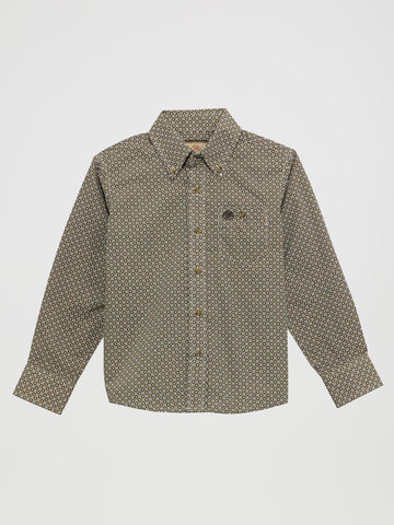 Wrangler Boys Long Sleeve Button Up Shirt