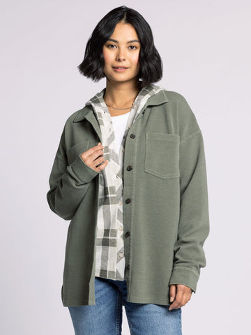 Brooke Dusty Olive Shacket