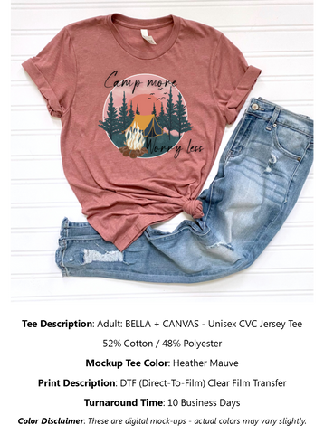 Camp More Worry Less T-Shirt Pack