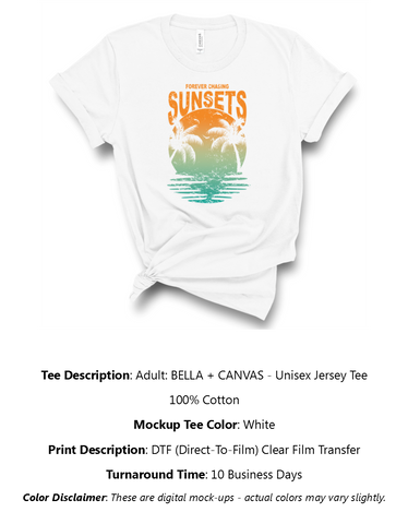 Chasing Sunsets T-Shirt Pack
