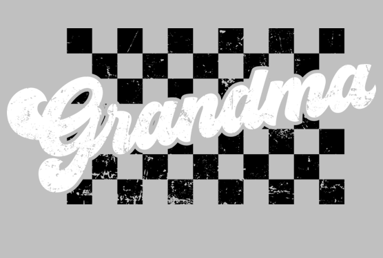 Checkered Grandma/Mama T-Shirt Print