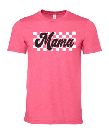 Checkered Mama Tee