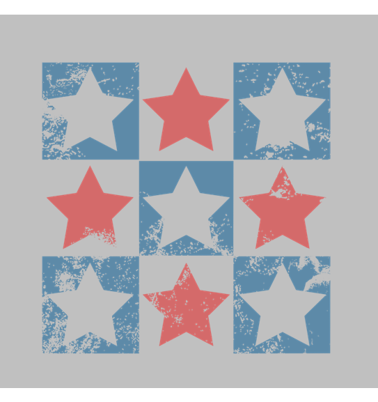 Checkered Stars Print