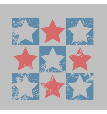 Checkered Stars Print