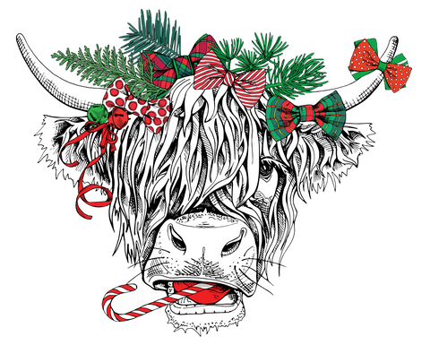 Christmas Highlander Print